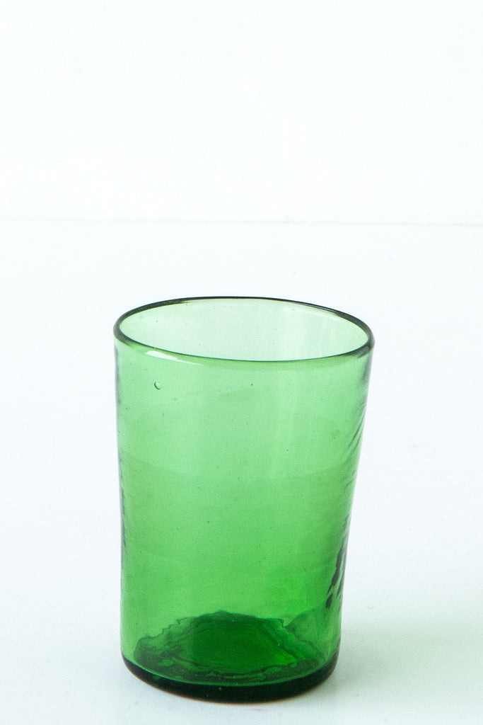 Lost & Found Flared Water Glass Green