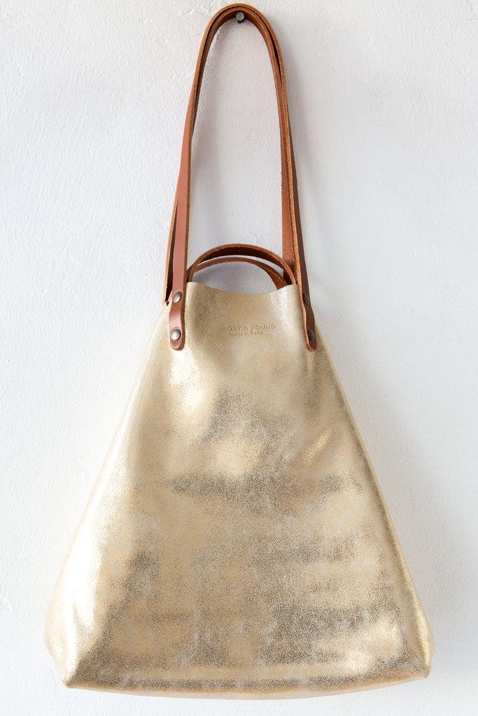 Lost & Found Leathergoods Classic Metallic Tote