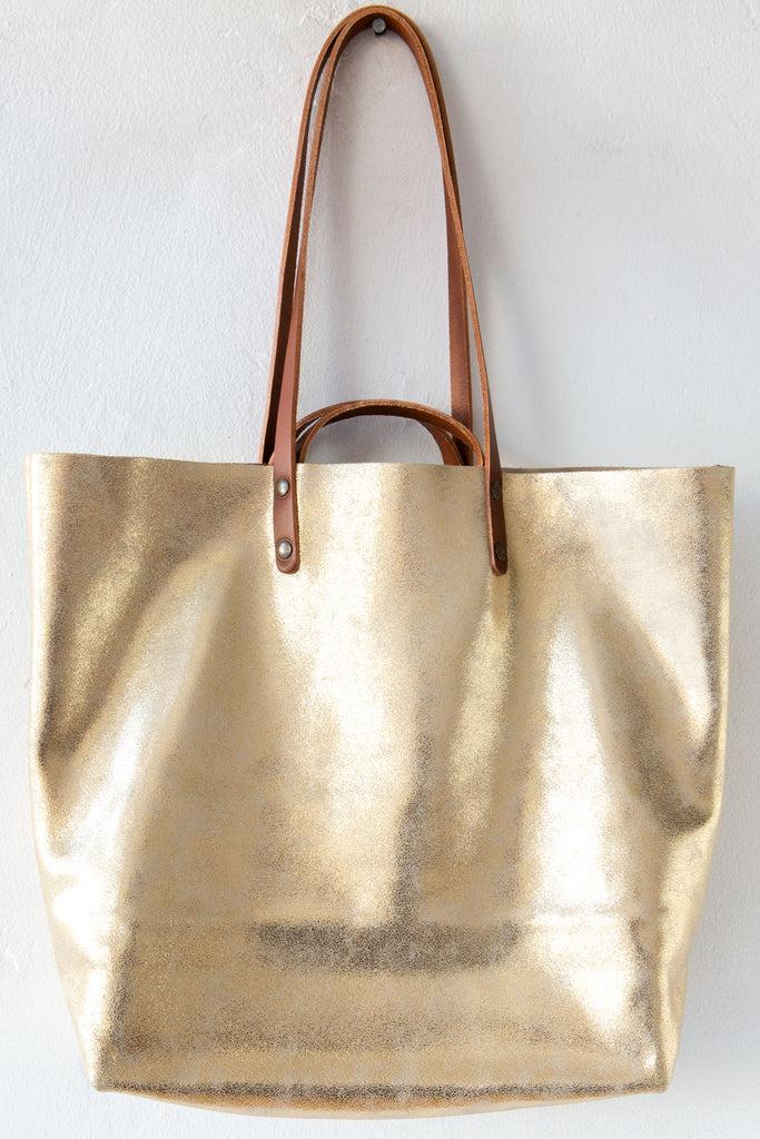 Lost & Found Leathergoods Classic Metallic Tote