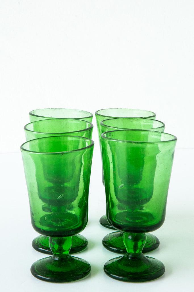 Lost & Found Stemmed Glass Green