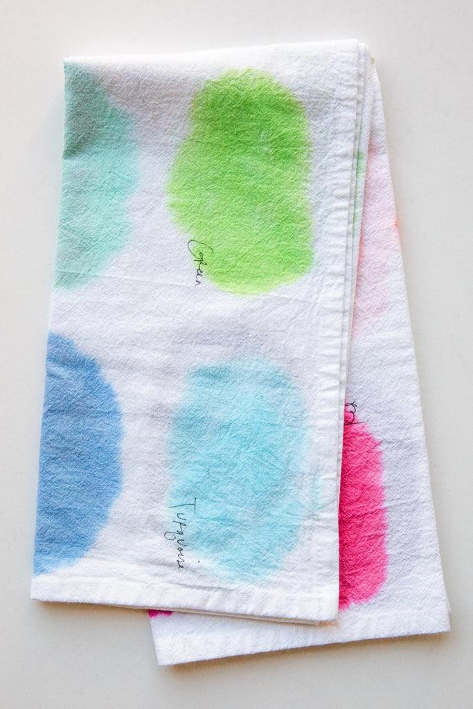 Merle Works Hand Painted Tea Towel