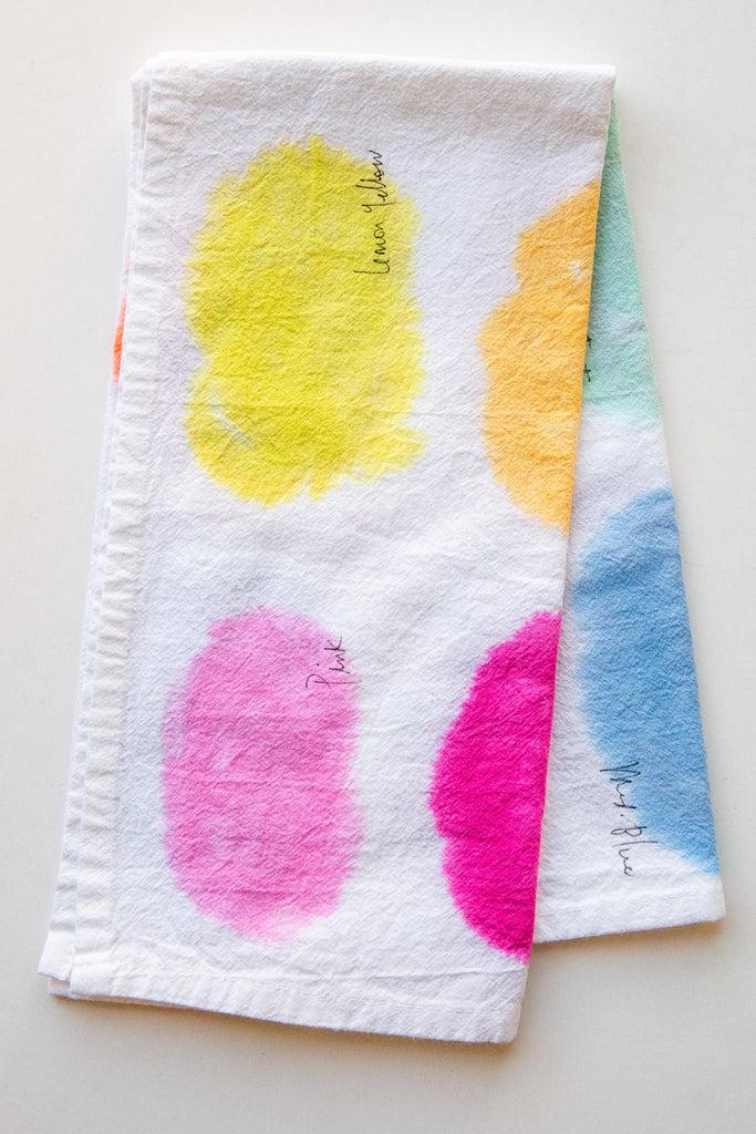 Merle Works Hand Painted Tea Towel