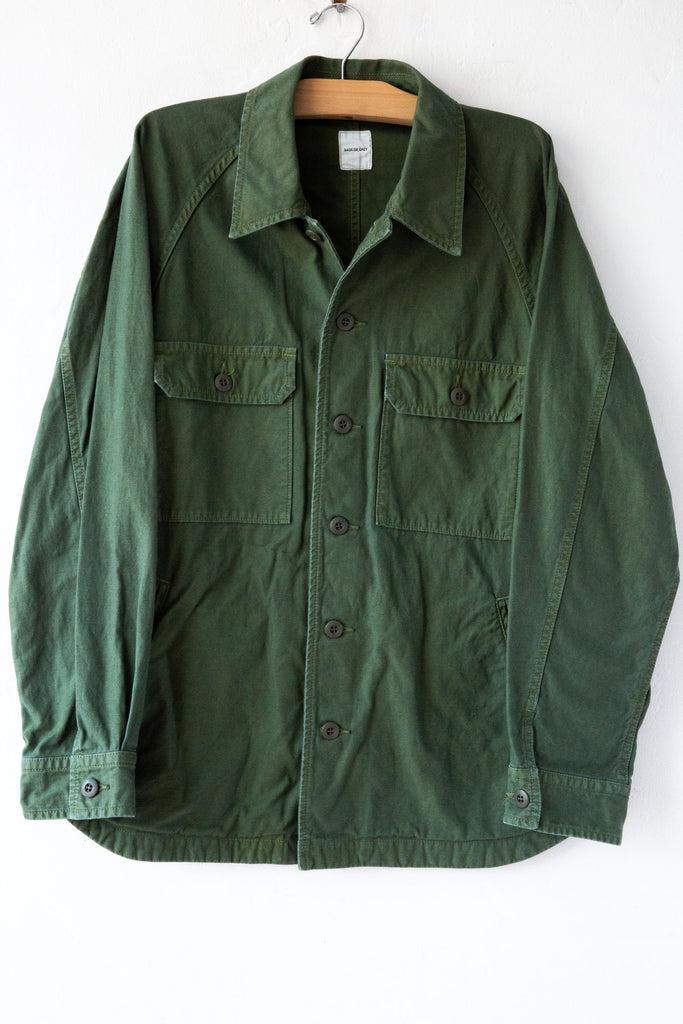 Sage De Cret Back Satin Shirt Jacket