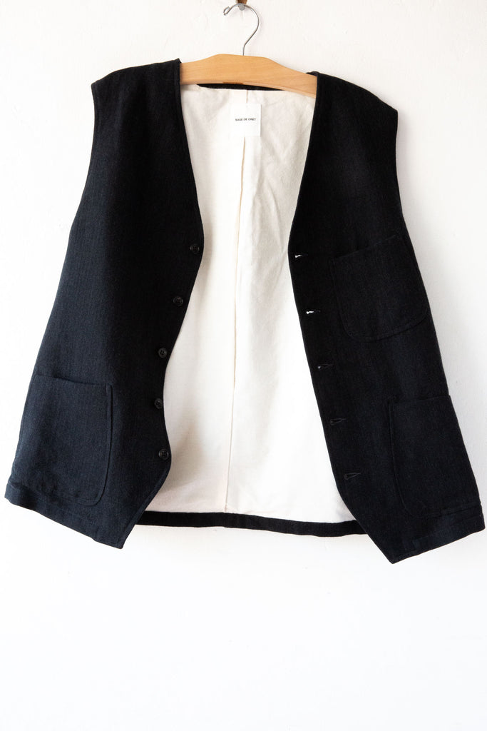 Sage De Cret Herringbone Tumbler Vest