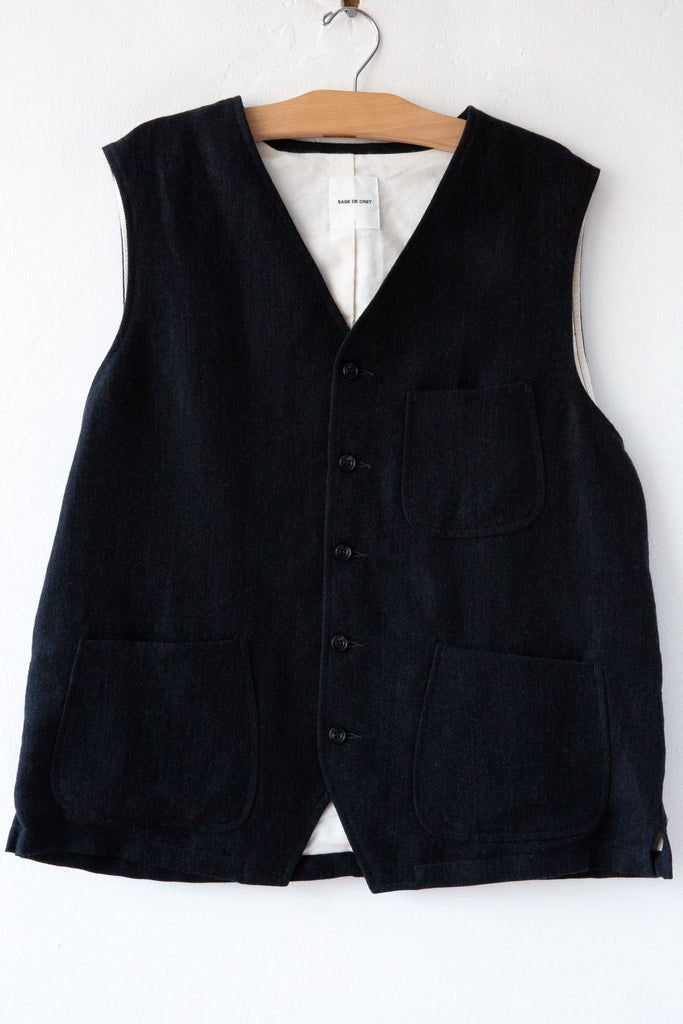 Sage De Cret Herringbone Tumbler Vest