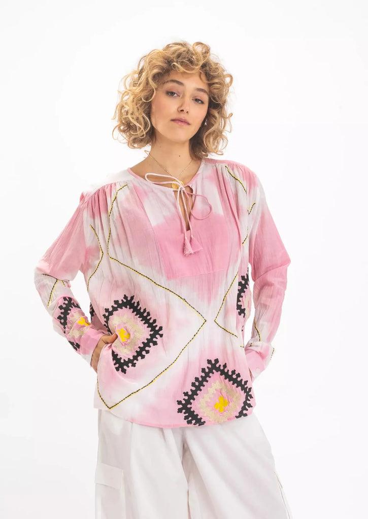 V De Vinster Krishna Emb Blouse