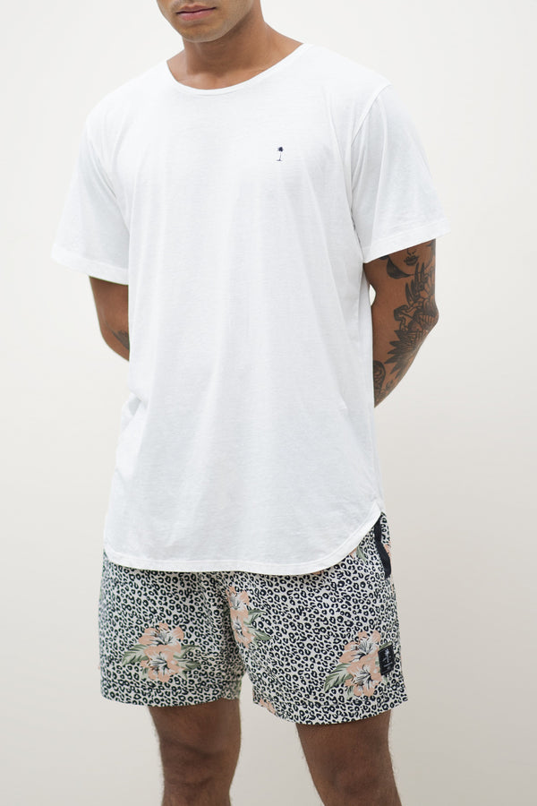 lost in paradise 21 Scoop Tee White