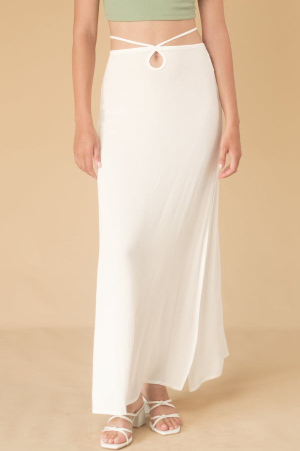 lost in paradise Aiswa Skirt White
