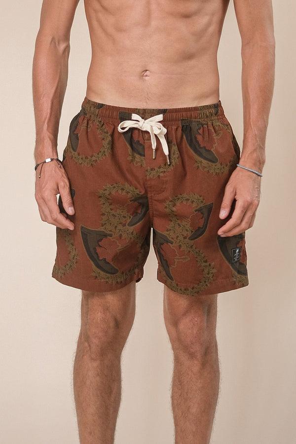 lost in paradise Aloha Fin Short Brown