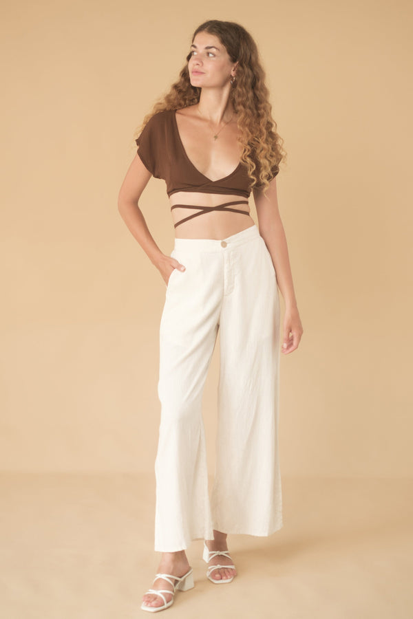 Lost In Paradise Annika Long Pant Cream