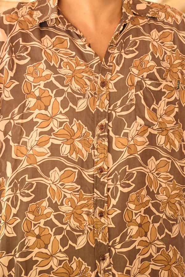 Lost In Paradise Autumn Shirt Brown