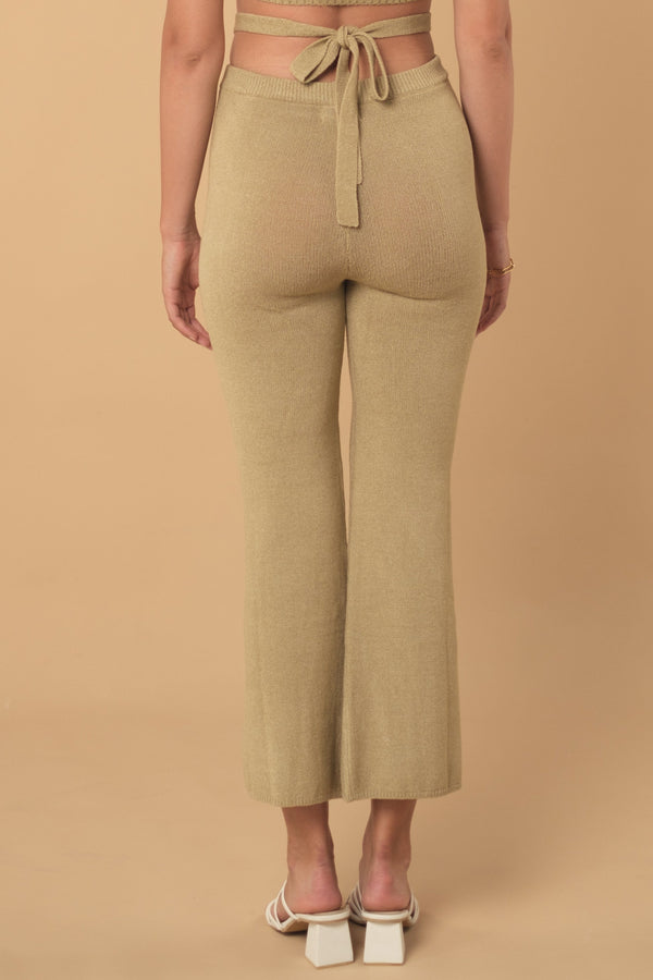 Lost In Paradise Beryl Knit Long Pant Light Brown