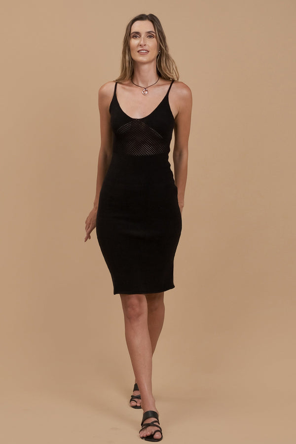 Lost In Paradise Blossom Knit Dress Black