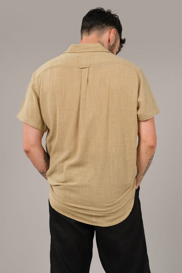 Lost In Paradise Cabana Shirt Light Brown
