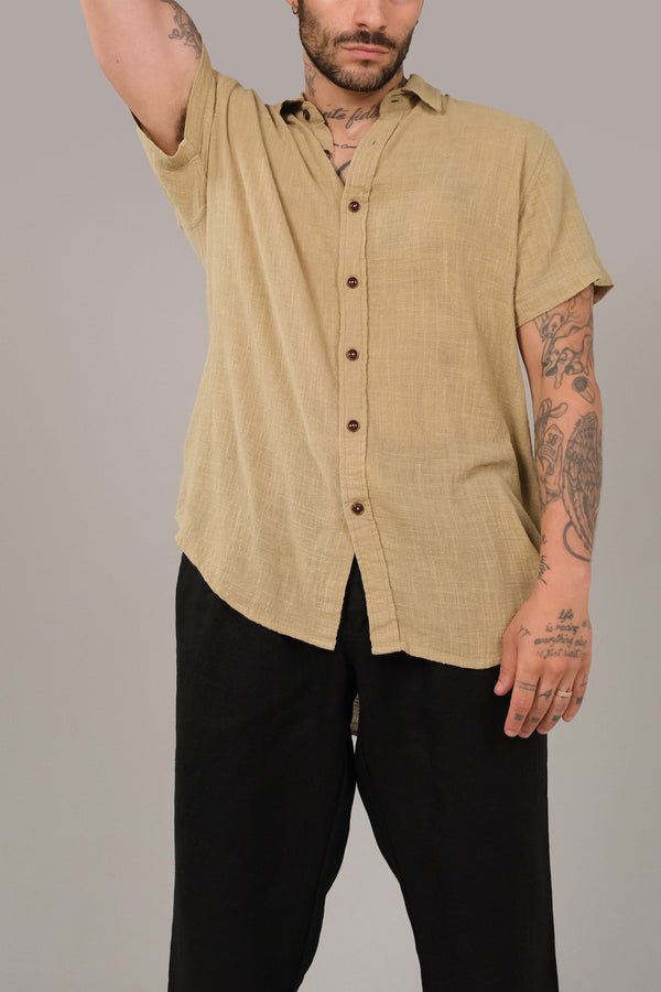 lost in paradise Cabana Shirt Light Brown