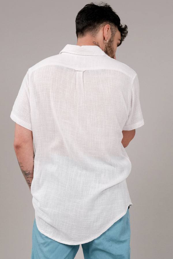 Lost In Paradise Cabana Shirt White