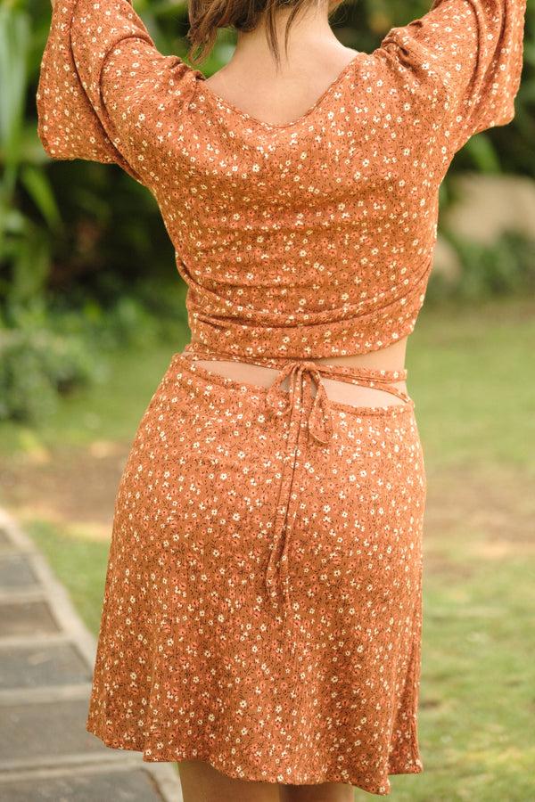 Lost In Paradise Cece Skirt Orange