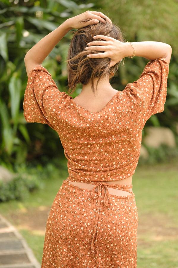 Lost In Paradise Cece Top Orange