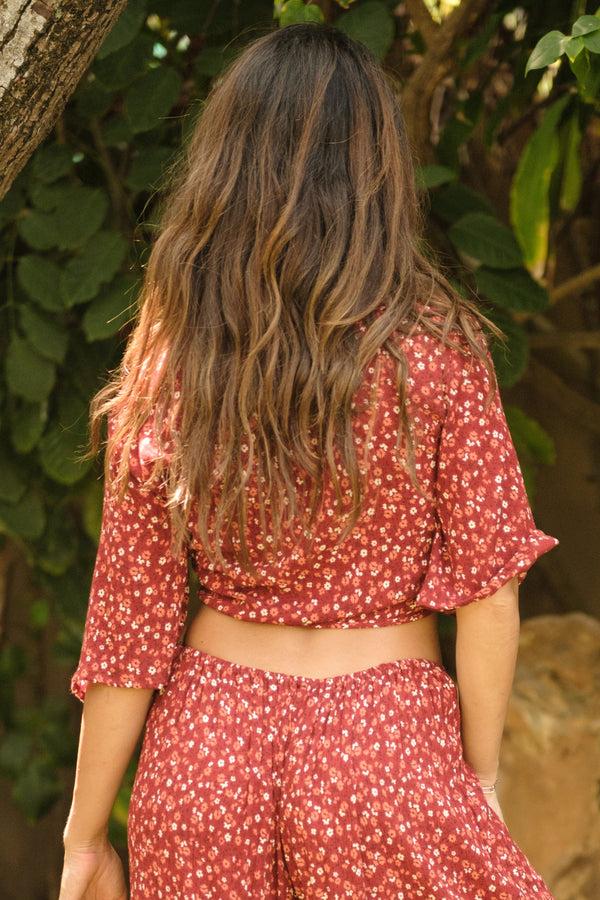 Lost In Paradise Cece Top Red