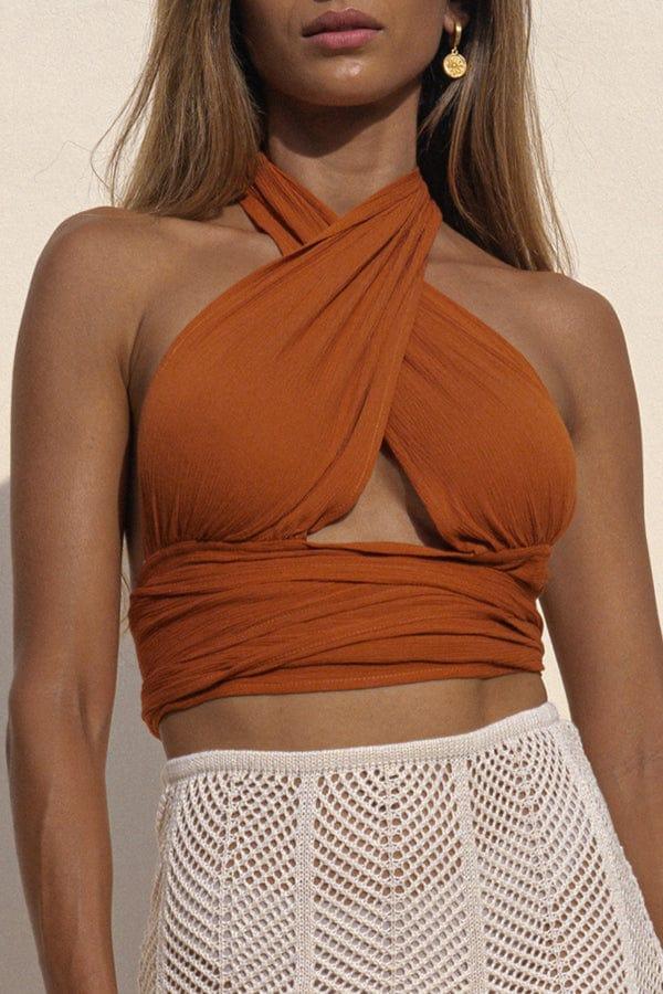 lost in paradise Cha Cha Top Orange