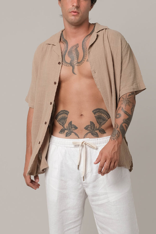 Lost In Paradise Chalet Shirt Light Brown