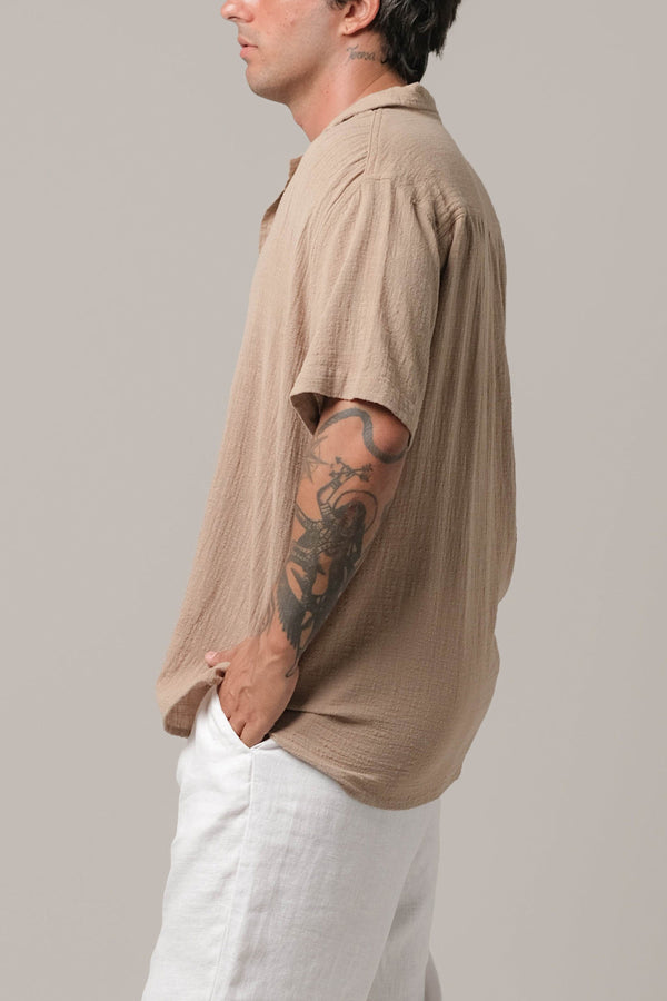 Lost In Paradise Chalet Shirt Light Brown
