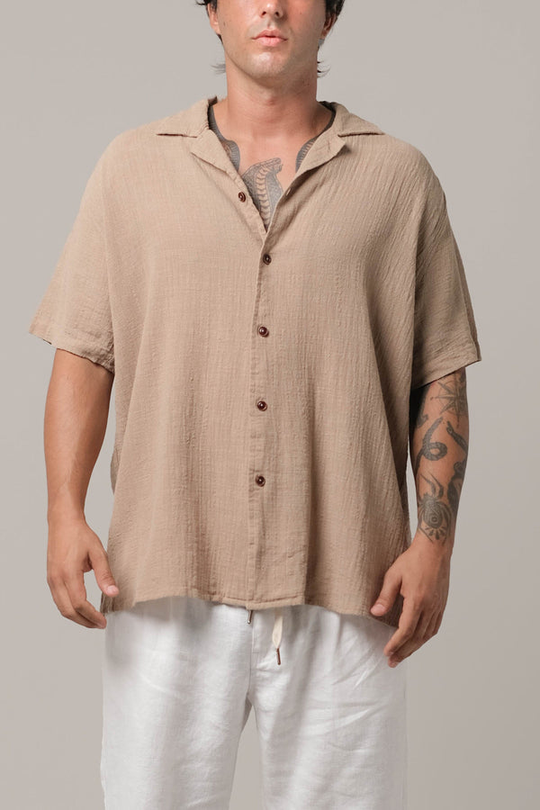 lost in paradise Chalet Shirt Light Brown