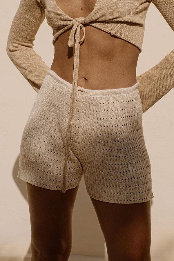 lost in paradise Charlotte Knit Short Cream