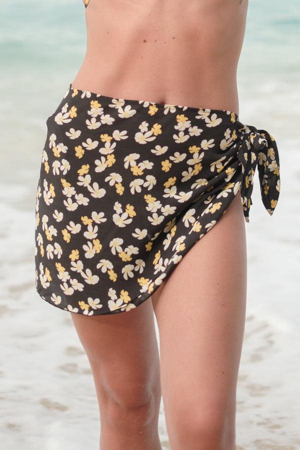 lost in paradise Charlotte Wrap Skirt Black