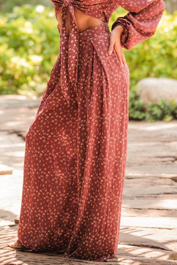 Lost In Paradise Colette Long Pant Red