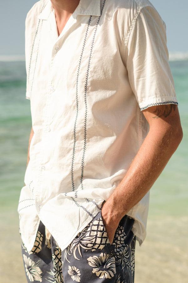 Lost In Paradise Cubano Shirt White
