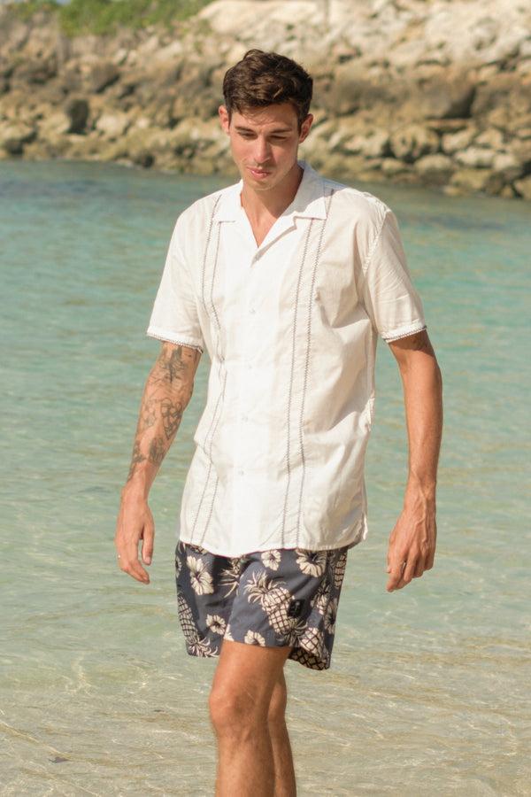Lost In Paradise Cubano Shirt White