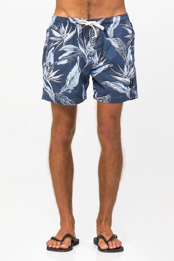 lost in paradise Daun Line Short Blue