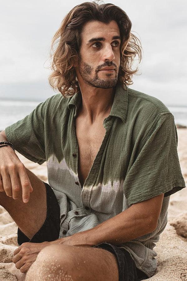 Lost In Paradise Dip Guy Shirt Green