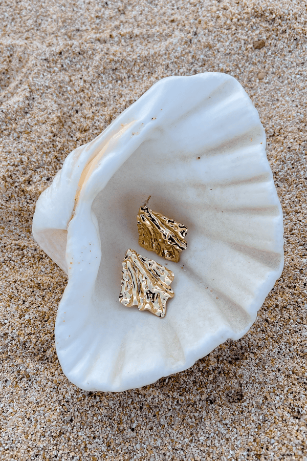 lost in paradise Eleaf Earrings Gold