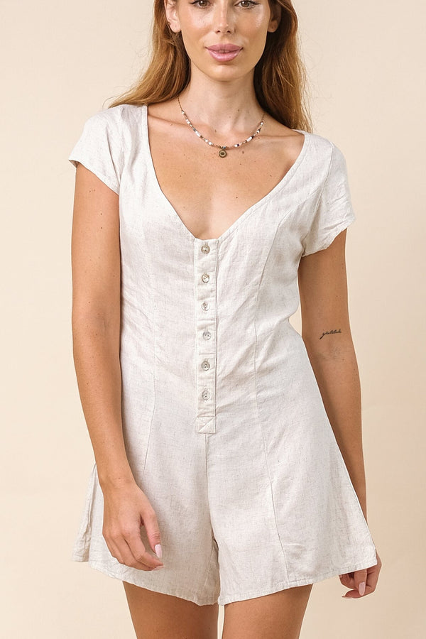 lost in paradise Ellery Playsuit Cream