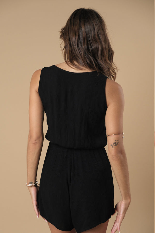 Lost In Paradise Emery Playsuit Black