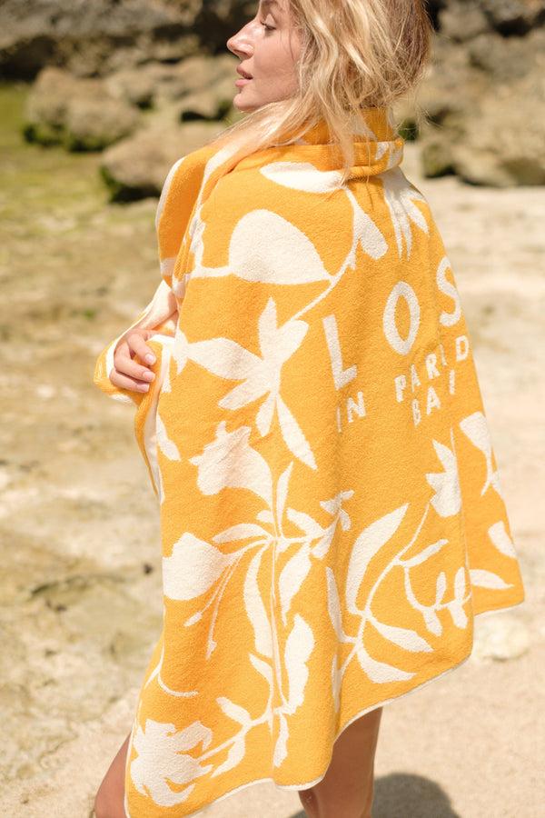 Lost In Paradise Floral Towel Yellow