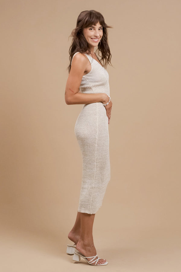 Lost In Paradise Fran Knit Dress White