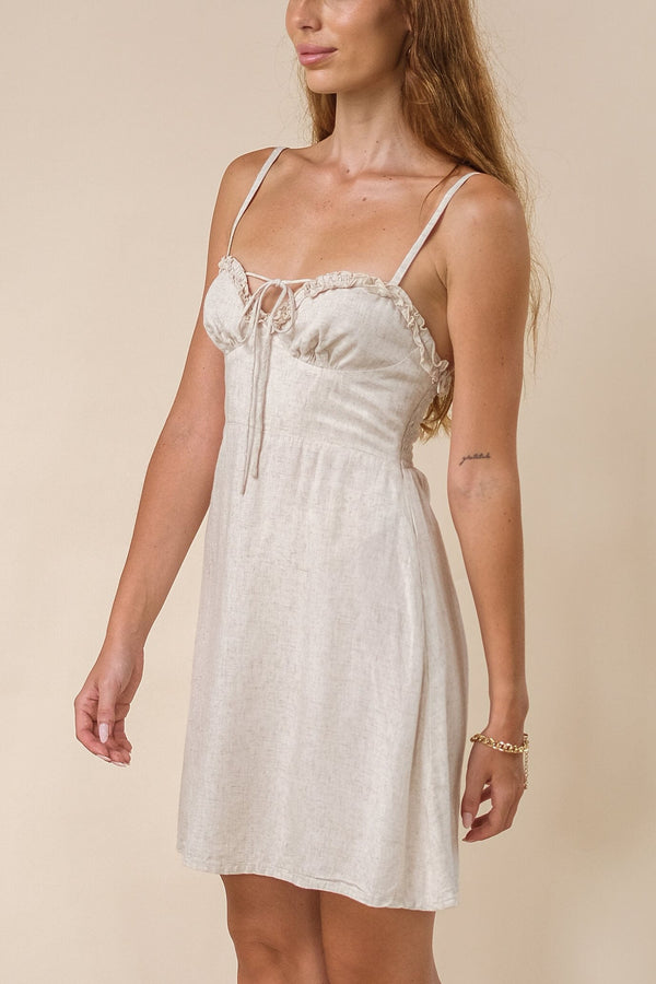 lost in paradise Georgie Dress Cream