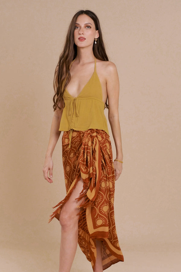Lost In Paradise Giselle Top Yellow