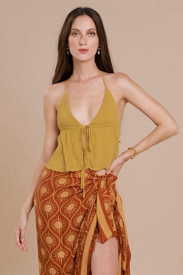 lost in paradise Giselle Top Yellow