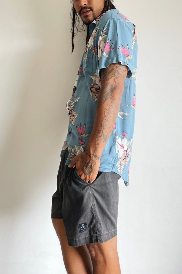 Lost In Paradise Hibiscus Shirt Blue