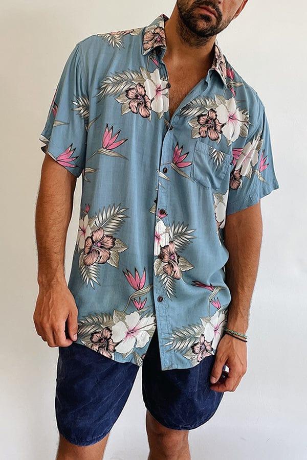 lost in paradise Hibiscus Shirt Blue