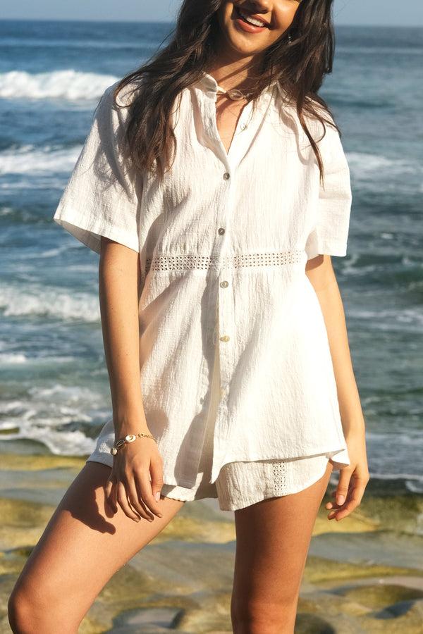 lost in paradise Holly Shirt White