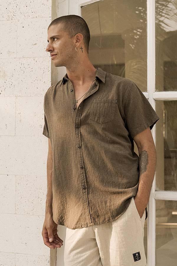 lost in paradise Hubble Shirt Brown