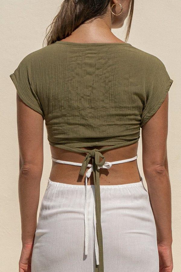 Lost In Paradise Iris Top Green