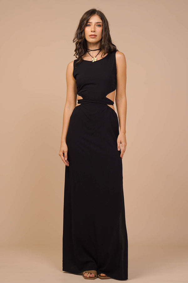 lost in paradise Kania Dress Black