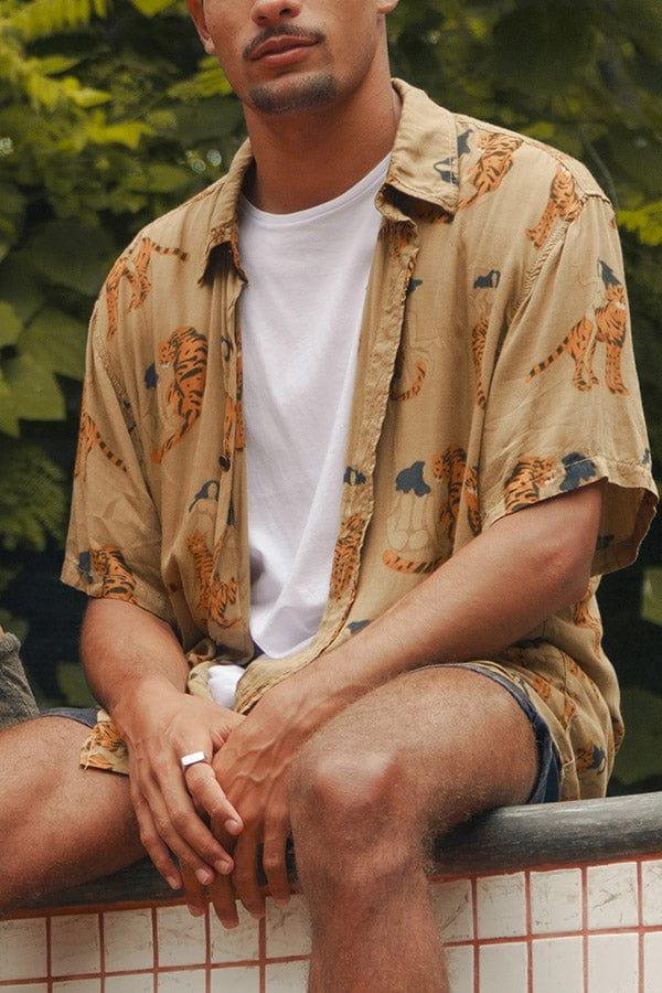 Lost In Paradise Kooching Shirt Light Brown