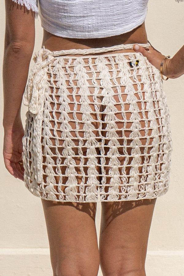 Lost In Paradise Kyra Crochet Skirt Cream